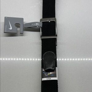 Nike woven G-Flex Stretch Reversible Golf Belt Black/Gray- Small